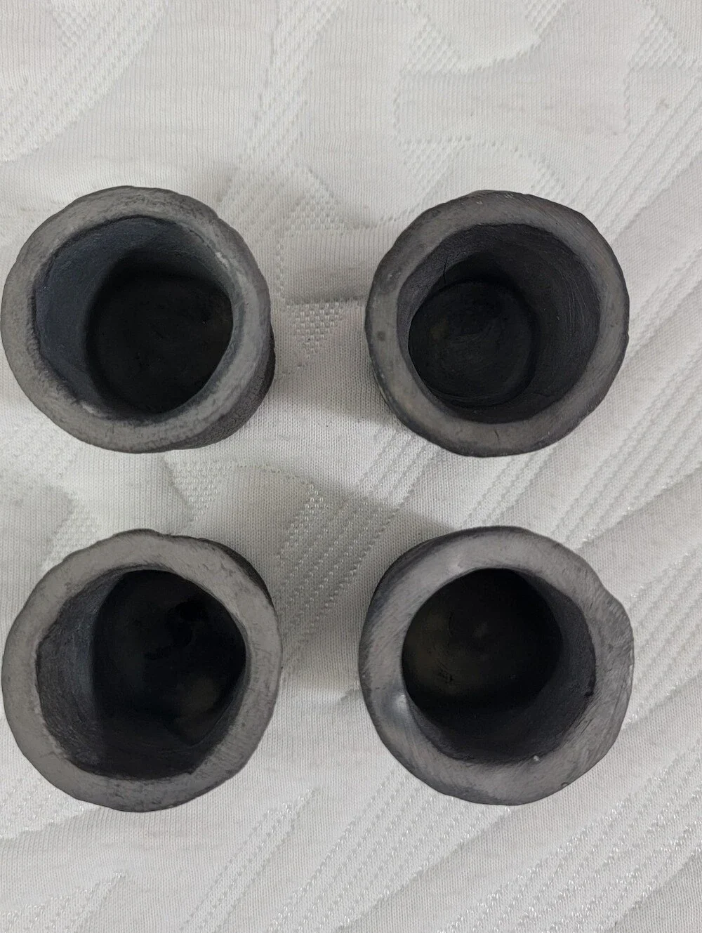 Handmade Grey Soapstone Shot Glasses Set of 4 Natural Stone Barware Gray stone